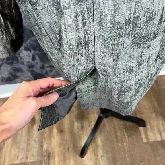 Eileen Fisher Rye Mirage Crinkle Jacquard Silk Cotton Blend Blazer Jacket Sz M - Picture 10 of 13